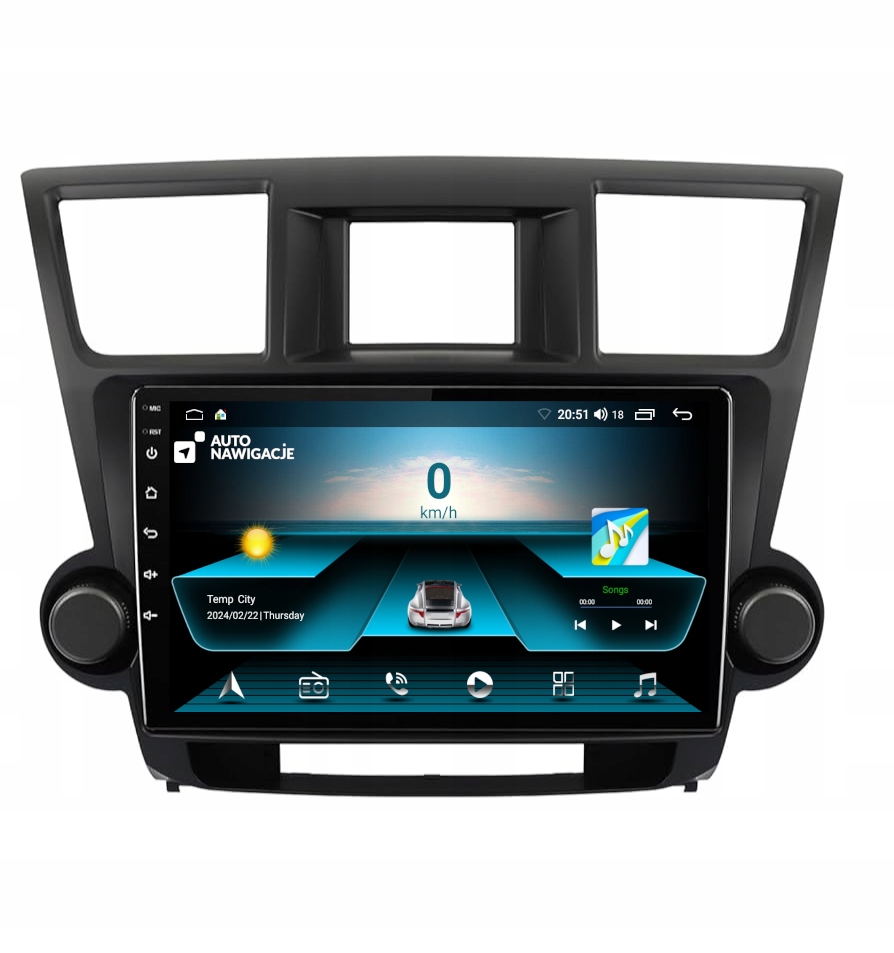RADIO NAWIGACJA GPS TOYOTA HIGHLANDER 2007-2013 ANDROID 2/64 GB