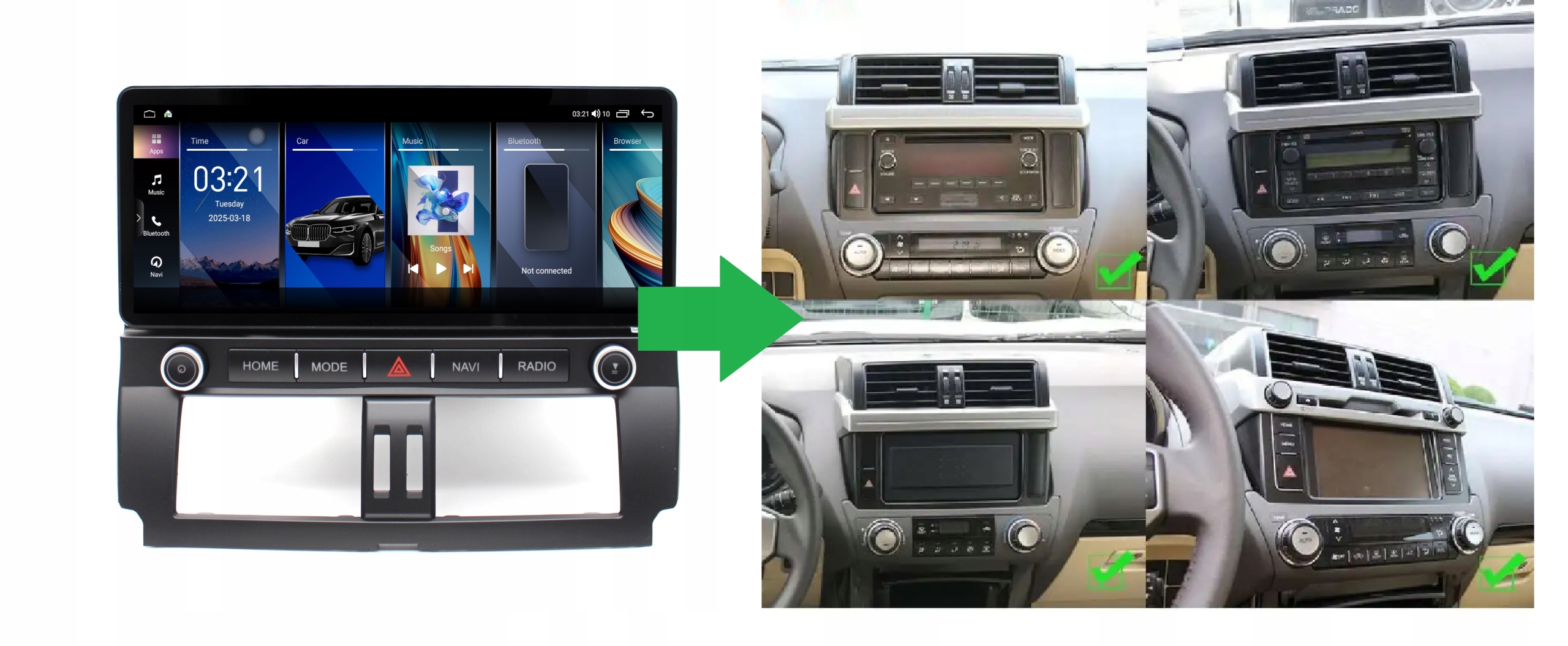 RADIO NAWIGACJA GPS TOYOTA LAND CRUISER PRADO 150 2014-2017 ANDROID 2/32 GB