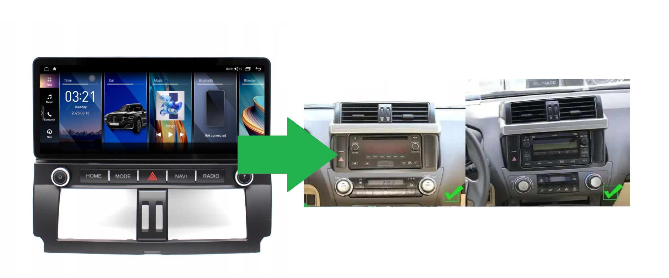 RADIO NAWIGACJA GPS TOYOTA LAND CRUISER PRADO 150 2014-2017 ANDROID 8/128GB