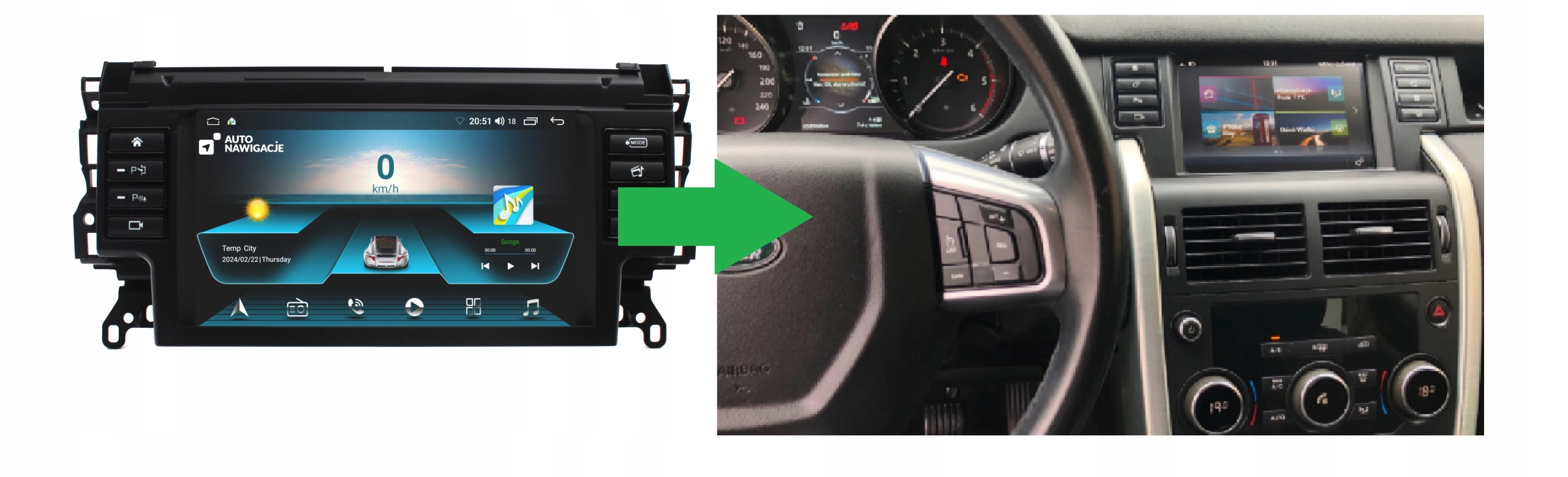 RADIO NAWIGACJA GPS LAND ROVER DISCOVERY SPORT L550 2015-2019 ANDROID