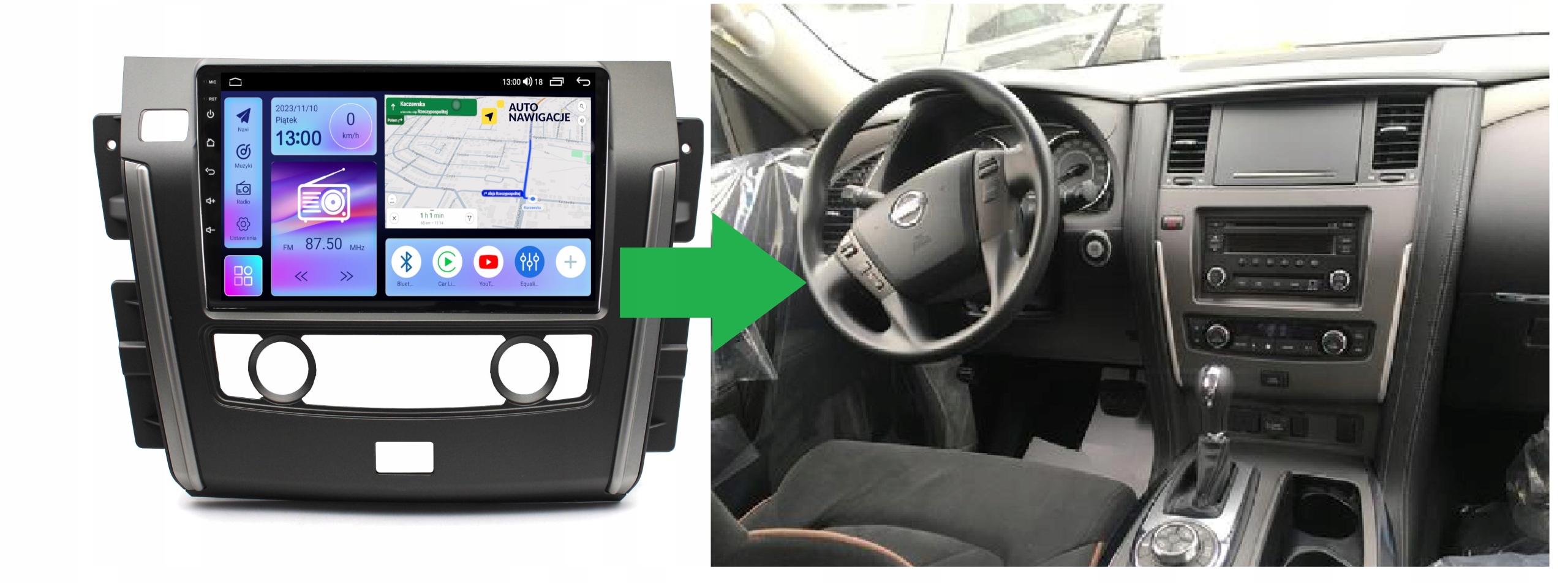 RADIO NAWIGACJA GPS NISSAN PATROL Y62 2010-2020 ANDROID 4/64 GB 5 RADIO NAWIGACJA GPS NISSAN PATROL Y62 2010-2020 ANDROID 4/64 GB