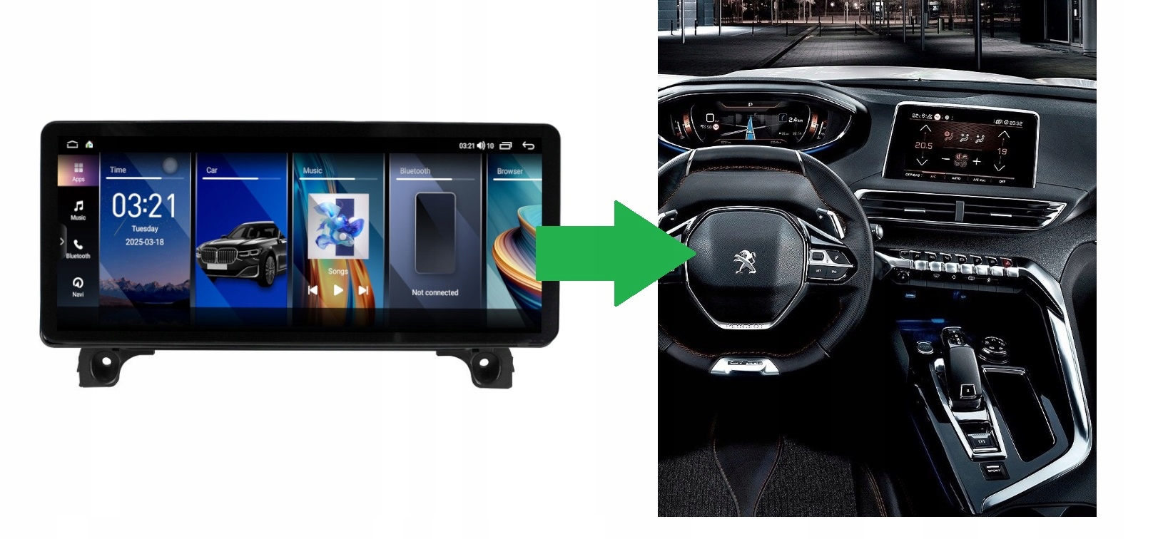 RADIO NAWIGACJA GPS PEUGEOT 3008 4008 5008 2017+ 12,3 CALA ANDROID 4/64 GB