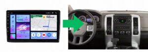 RADIO NAWIGACJA GPS DODGE RAM 1500 2008-2012 ANDROID CARPLAY 8/128 GB