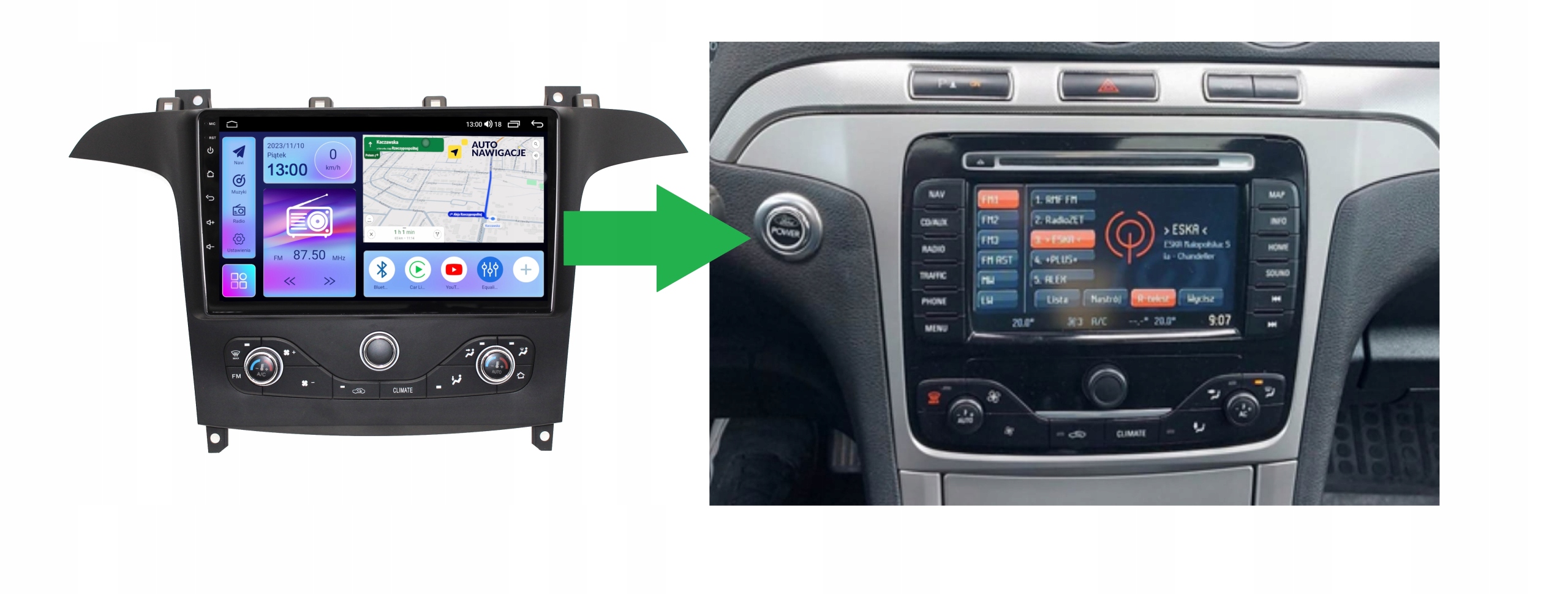RADIO NAWIGACJA GPS FORD S-MAX 2006-2015 ANDROID 4/64 GB