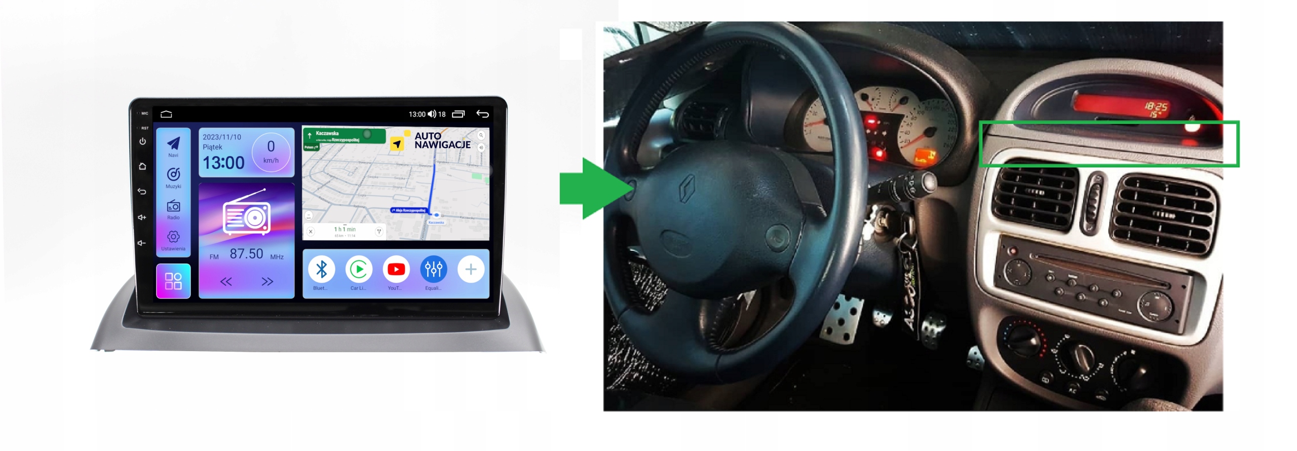 RADIO NAWIGACJA GPS RENAULT CLIO MK2 II 2001-2005 ANDROID 8/128 GB 5 RADIO NAWIGACJA GPS RENAULT CLIO MK2 II 2001-2005 ANDROID 8/128 GB