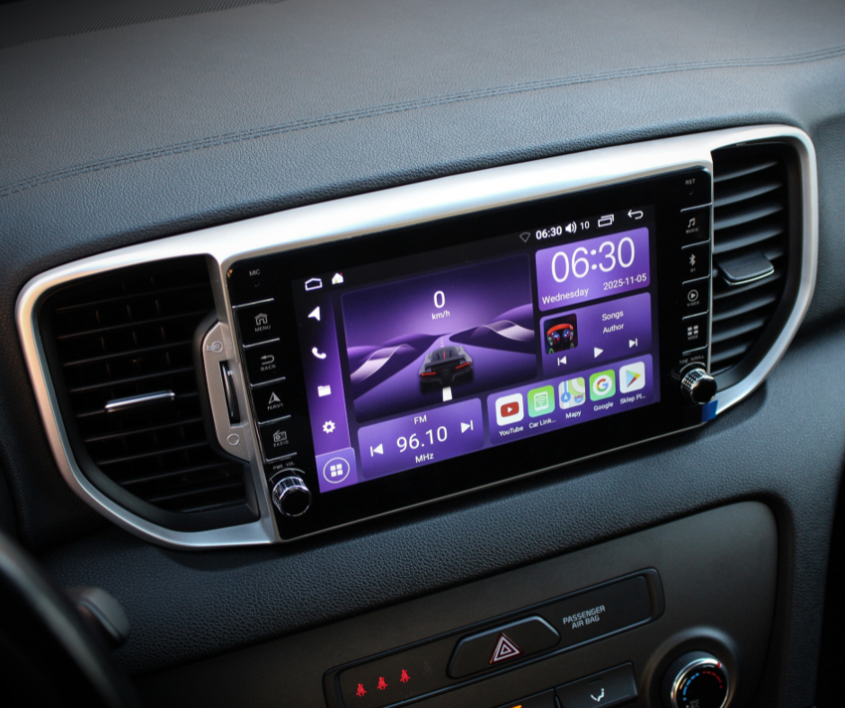 Nawigacja GPS z systemem Android zamontowana w Kia Sportage