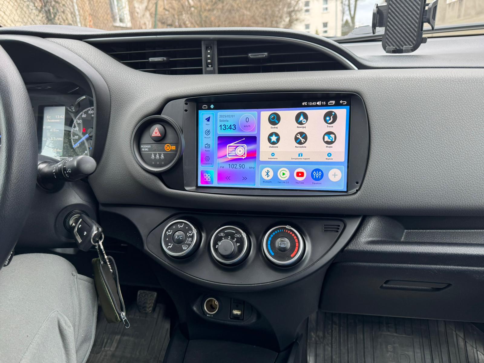 Radionawigacja Android zamontowana w Toyocie Yaris III 2011-2019