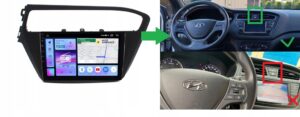 RADIO NAWIGACJA GPS HYUNDAI I20 2016-2019 ANDROID CARPLAY 8/128 GB