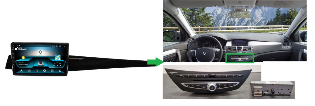 RADIO NAWIGACJA GPS RENAULT LAGUNA 3 2007-2015 ANDROID CARPLAY