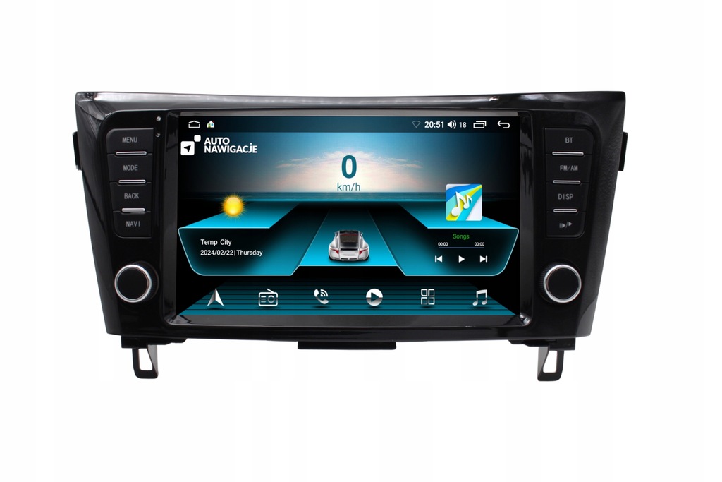 RADIO NAWIGACJA GPS NISSAN QASHQAI X-TRAIL 2014+ ANDROID 2/64 GB
