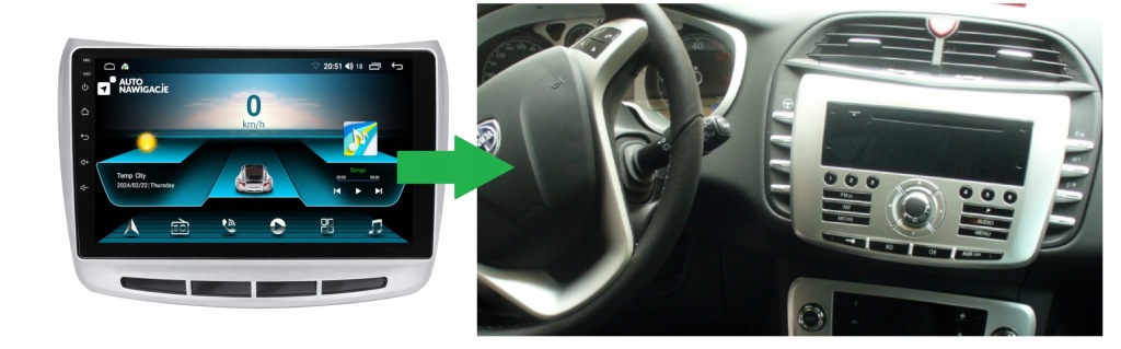 RADIO SAMOCHODOWE GPS LANCIA DELTA 2009-2019 ANDROID CARPLAY 64 GB