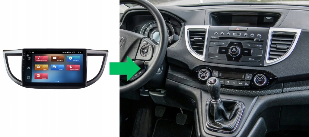 RADIO NAWIGACJA GPS HONDA CR-V IV 2012-2017 ANDROID CARPLAY BLUETOOTH